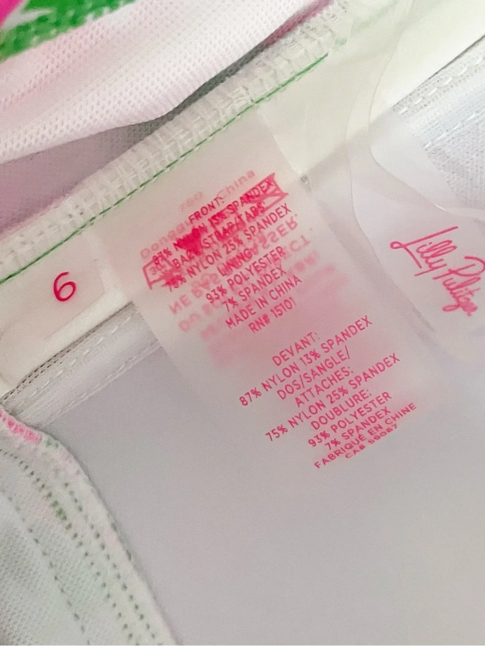 Lilly Pulitzer pink and green ruched front bikini bottoms